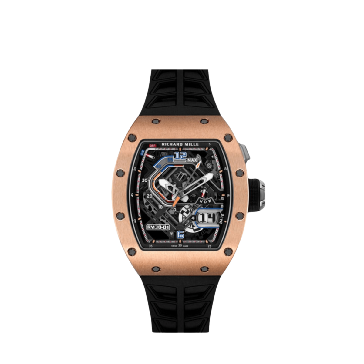 Richard Mille RM 30-01 Declutchable Rotor Rose Gold Skeleton Dial (2024)