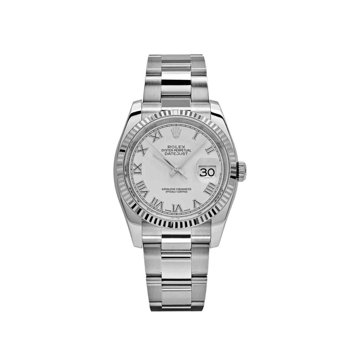 Rolex Datejust 116234  Stainless Steel and  White Gold White Dial (2018)