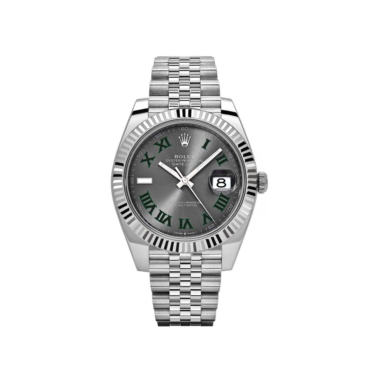 Rolex Datejust 126234 White Gold Stainless Steel Slate 'Wimbledon' Dial Jubilee (2022)