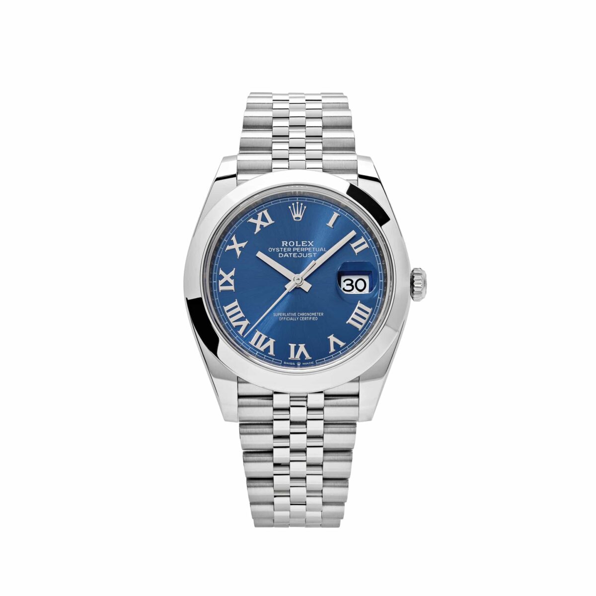 Rolex Datejust 126300 Stainless Steel Blue Roman Dial Jubilee (2024)