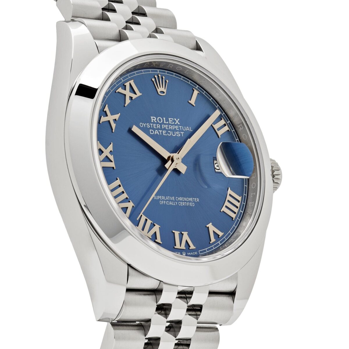 Rolex Datejust 126300 Stainless Steel Blue Roman Dial Jubilee (2024) - Image 4