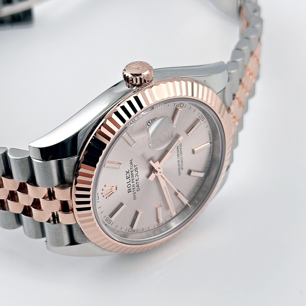 Rolex Datejust 126331 Rose Gold Stainless Steel Sundust Dial Jubilee (2021) - Image 4