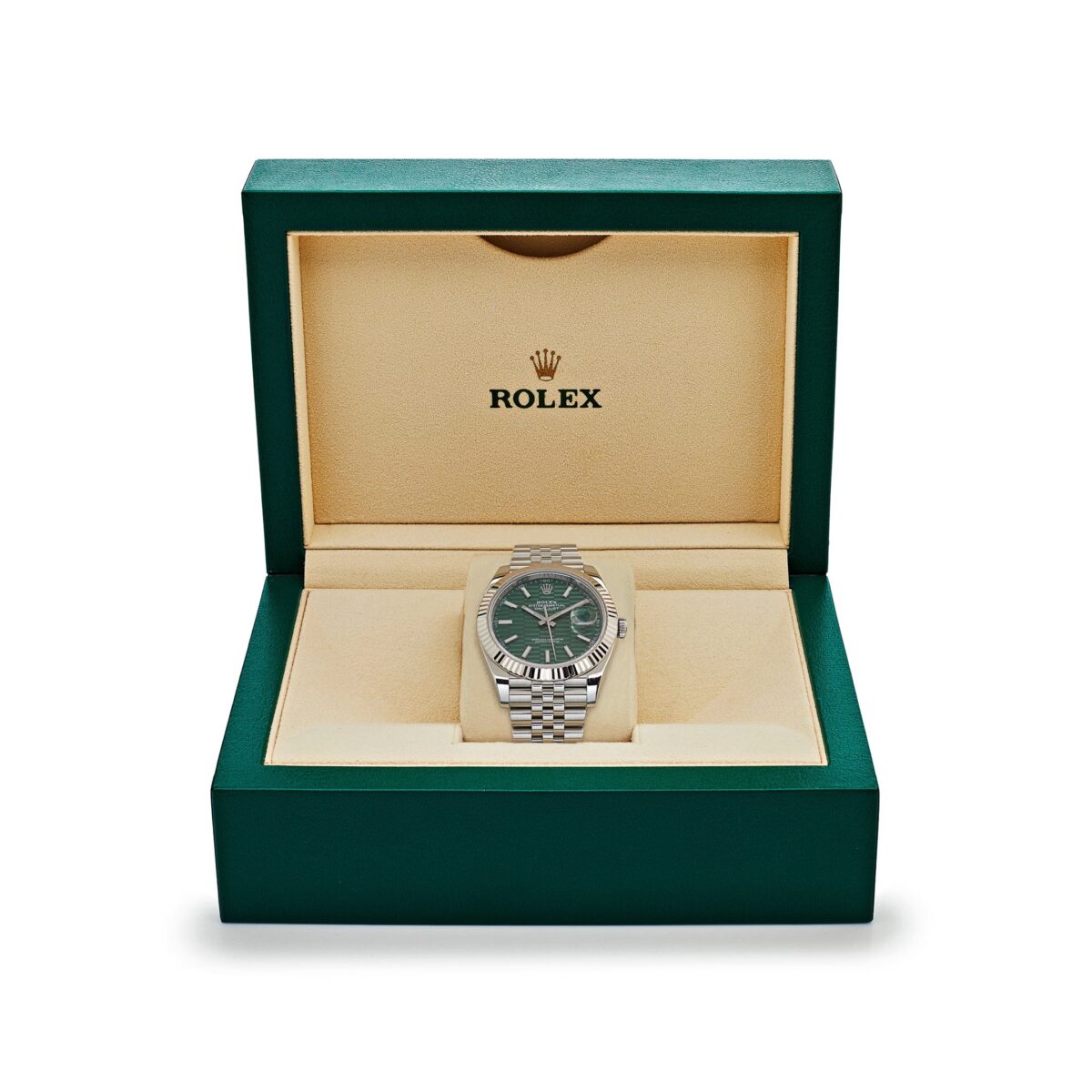 Rolex Datejust 126334 Stainless Steel Fluted Motif Green Dial Jubilee (2022) - Image 7