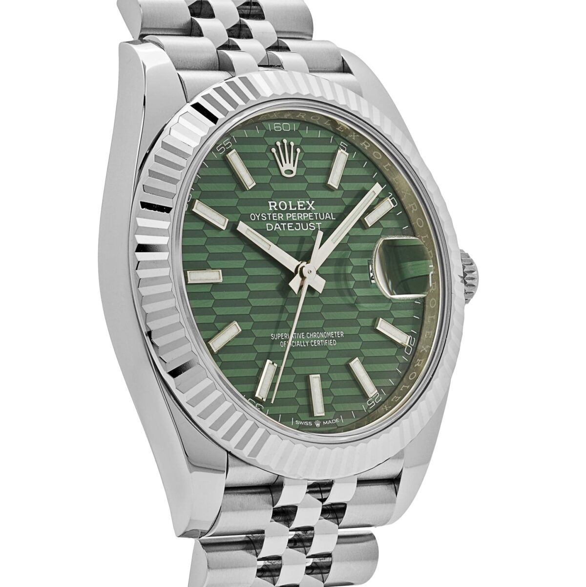 Rolex Datejust 126334 Stainless Steel Fluted Motif Green Dial Jubilee (2022) - Image 3