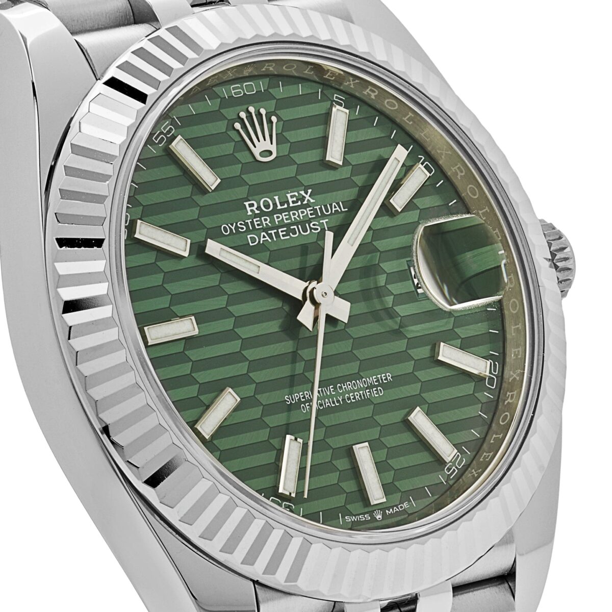 Rolex Datejust 126334 Stainless Steel Fluted Motif Green Dial Jubilee (2022) - Image 5