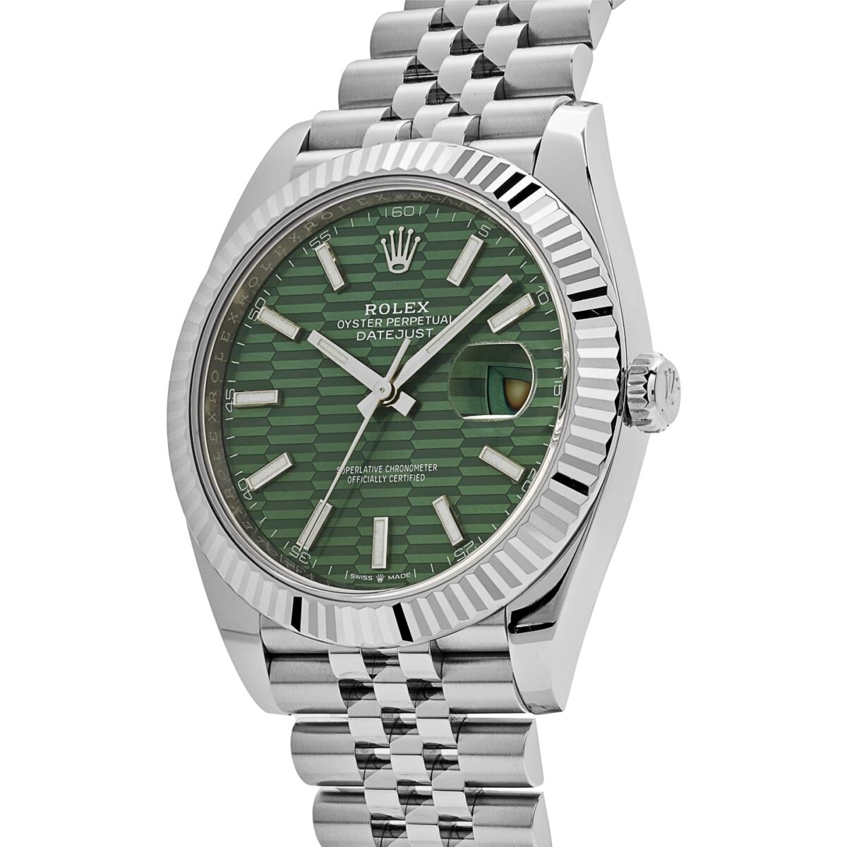 Rolex Datejust 126334 Stainless Steel Fluted Motif Green Dial Jubilee (2022) - Image 4