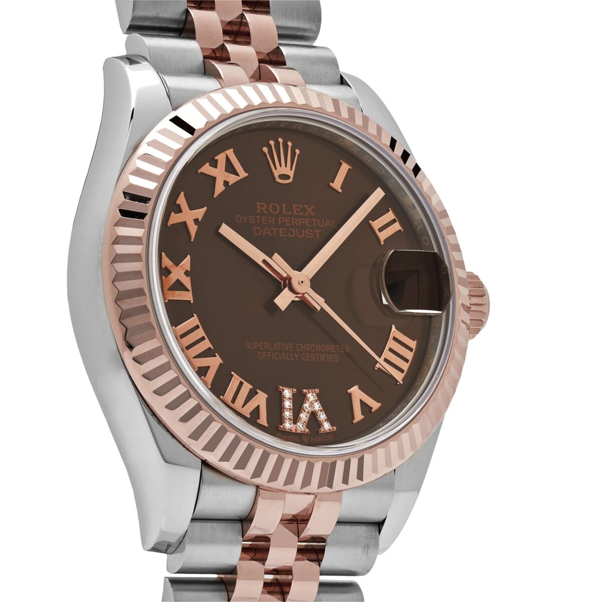 Rolex Datejust 278271 Rose Gold Stainless Steel Roman Chocolate Dial Jubilee (2024) - Image 4