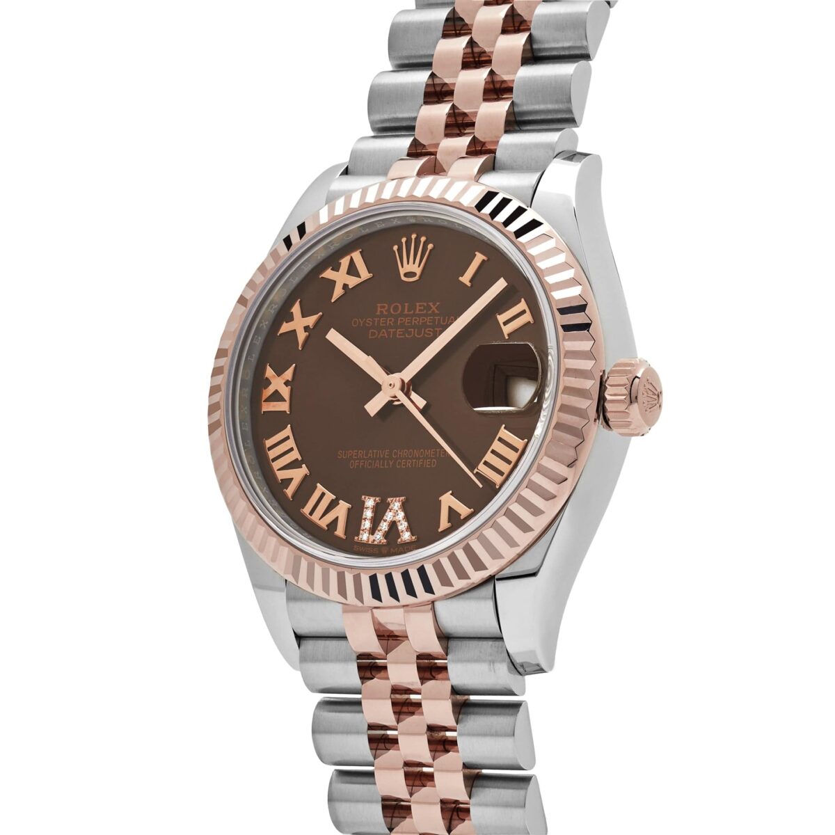 Rolex Datejust 278271 Rose Gold Stainless Steel Roman Chocolate Dial Jubilee (2024) - Image 3