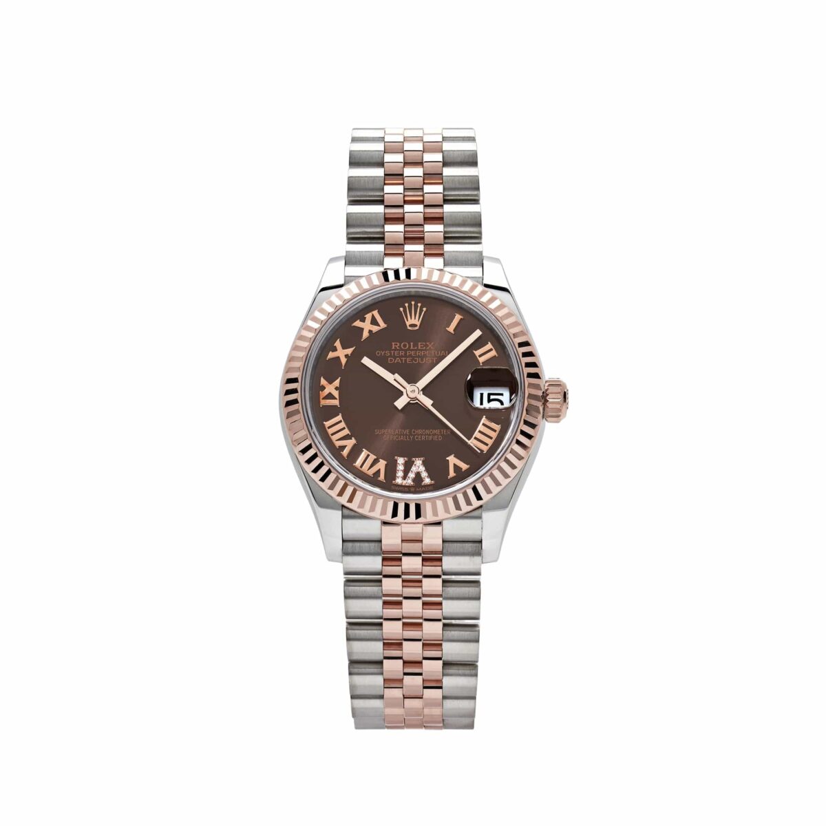 Rolex Datejust 278271 Rose Gold Stainless Steel Roman Chocolate Dial Jubilee (2024)