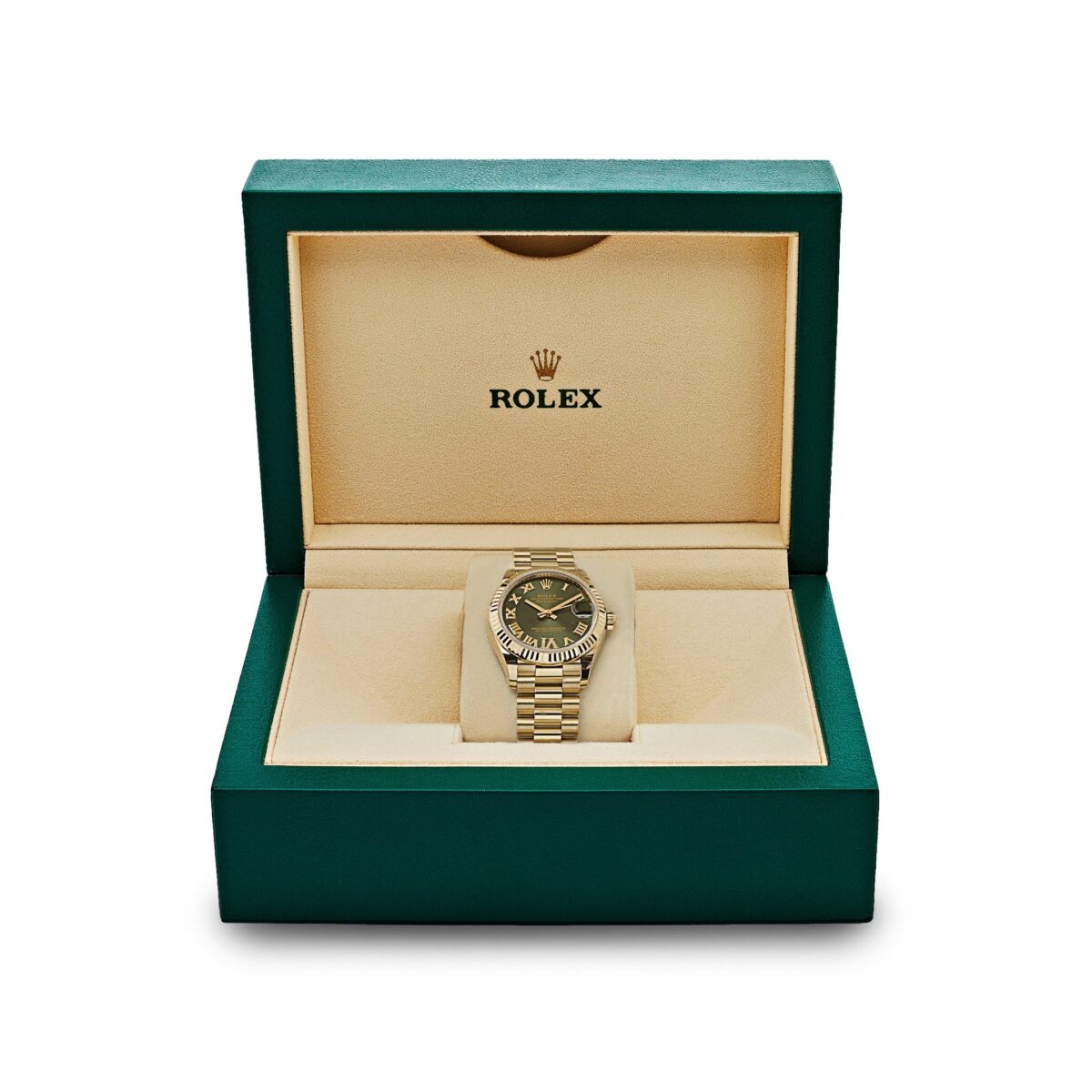 Rolex Datejust 278278 Yellow Gold Diamond Green Dial President (2023) - Image 6