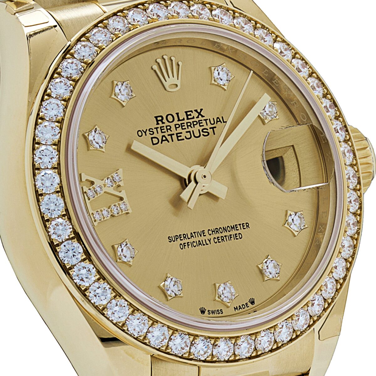 Rolex Datejust 279138RBR Yellow Gold Champagne Diamond Dial President (2022) - Image 5