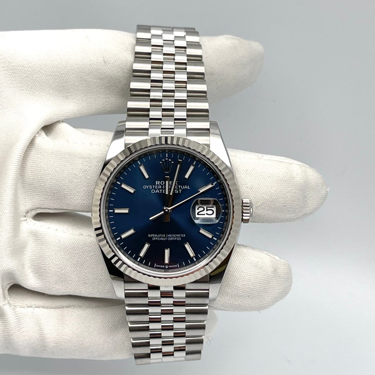 Rolex Datejust 126234 White Gold Stainless Steel Blue Dial Jubilee - Image 2