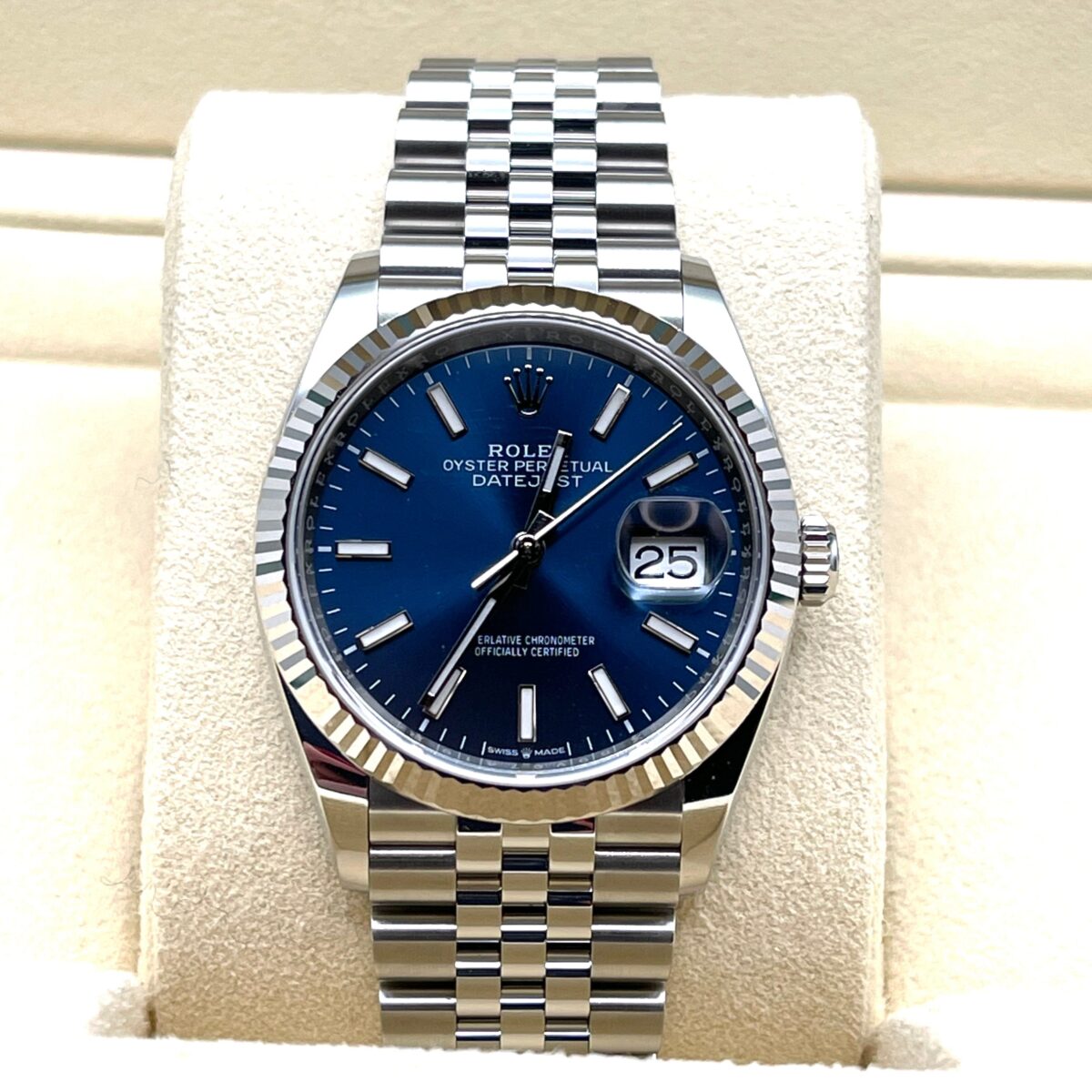 Rolex Datejust 126234 White Gold Stainless Steel Blue Dial Jubilee - Image 3