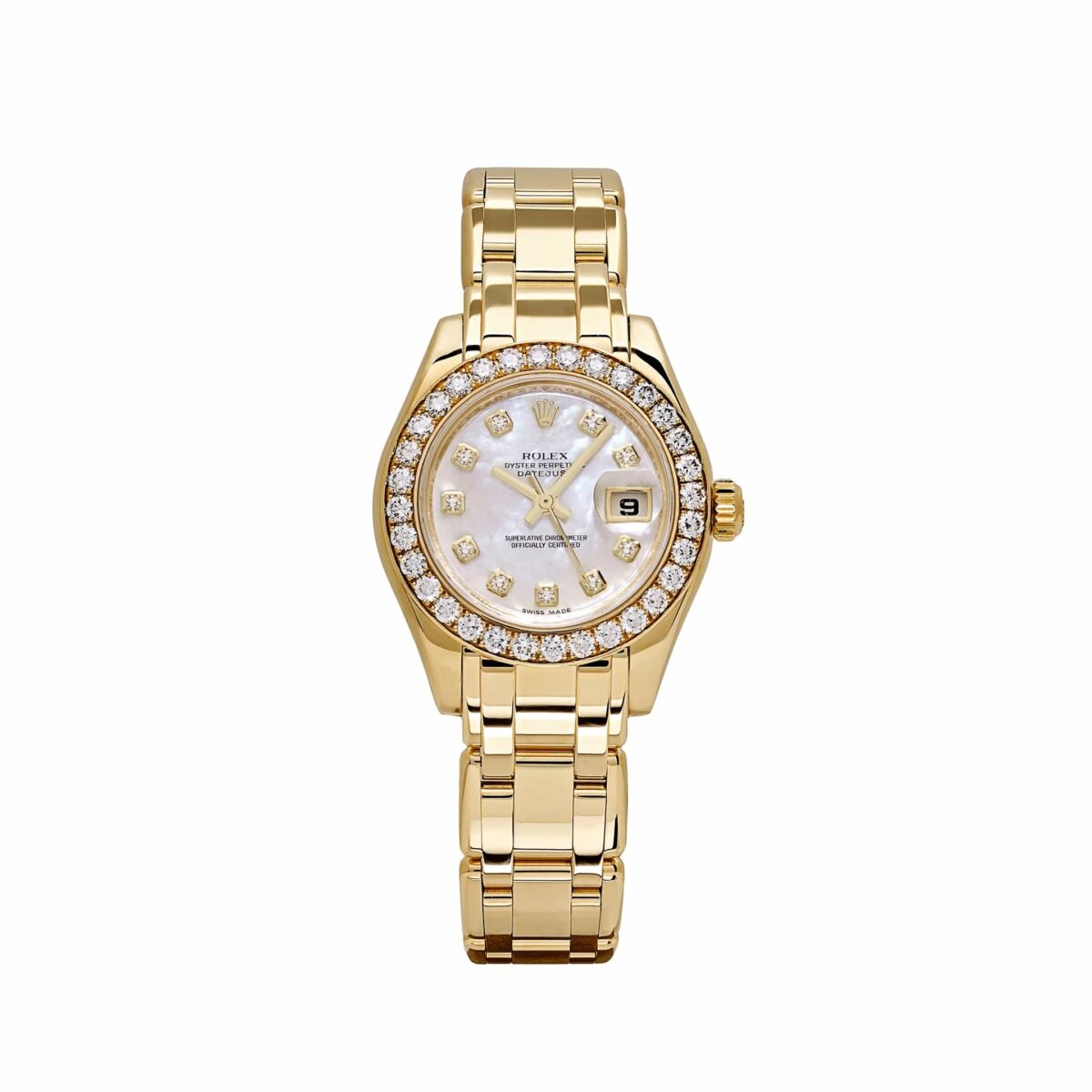 Rolex Datejust Pearlmaster 80298 Yellow Gold Mother of Pearl Diamond Dial (2007)