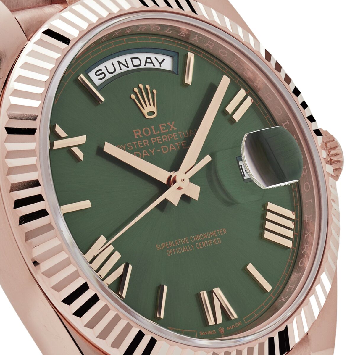 Rolex Day-Date 228235  Rose Gold Olive Green Dial (2023) - Image 5