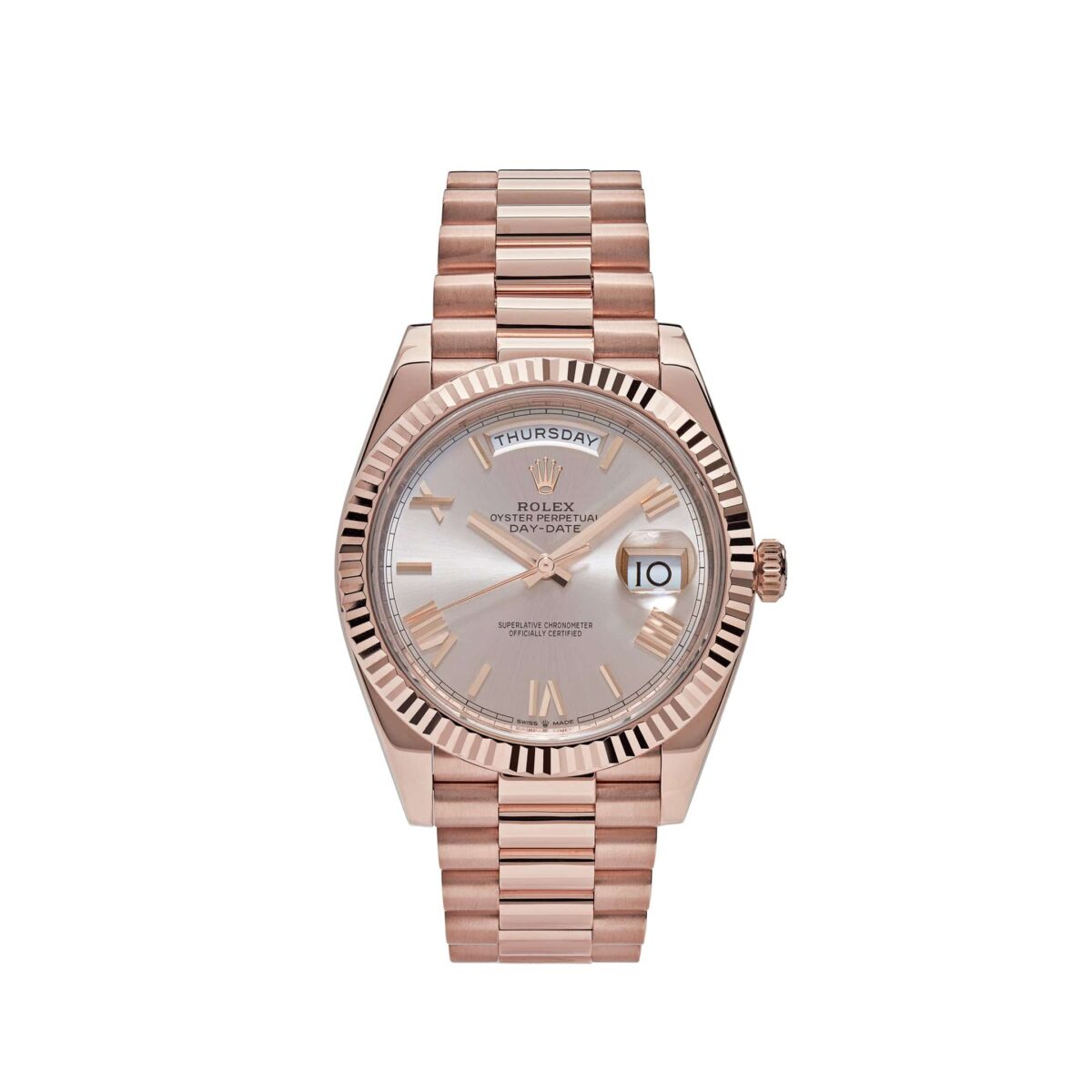 Rolex Day-Date 228235 Rose Gold Sundust Roman Dial (2023)