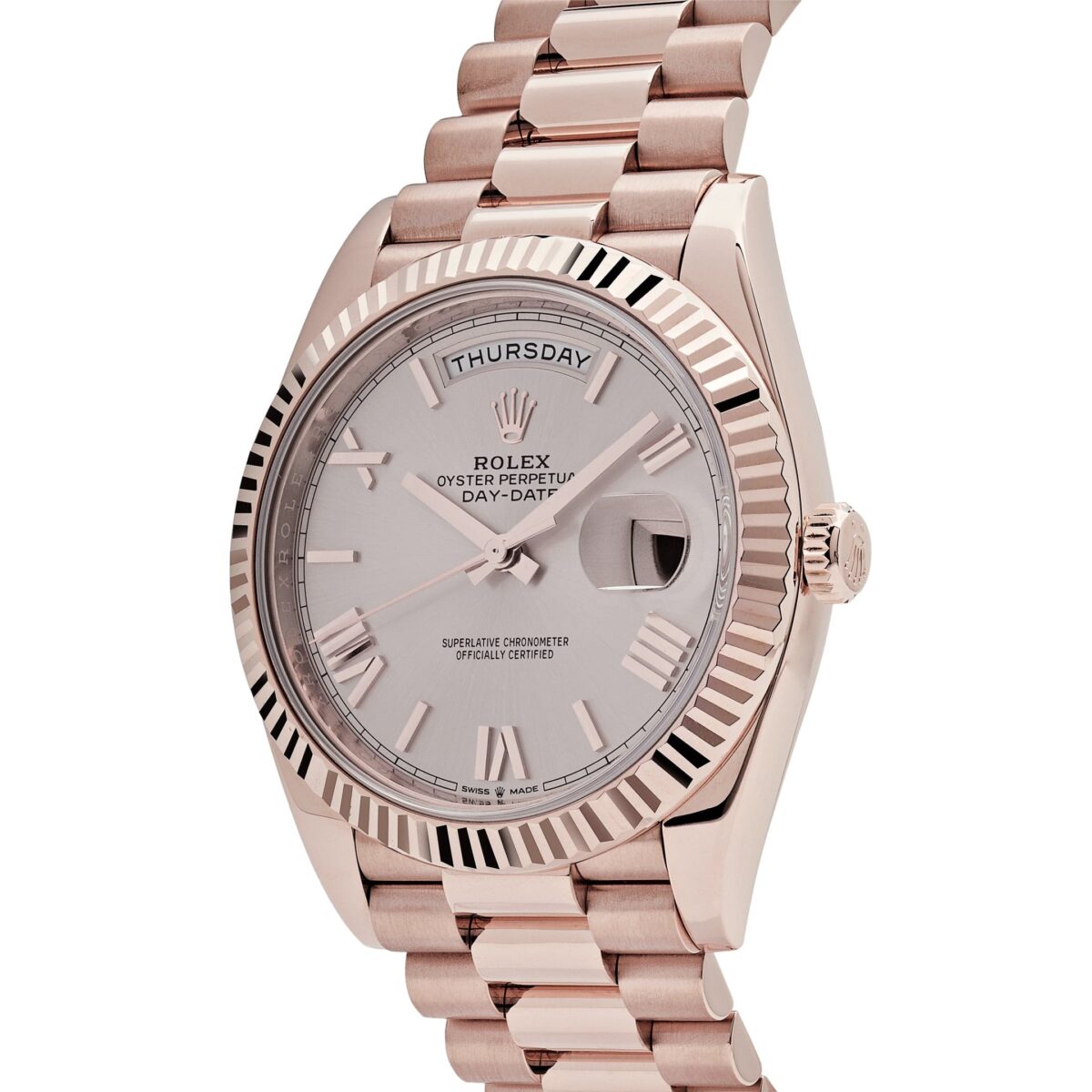 Rolex Day-Date 228235 Rose Gold Sundust Roman Dial (2023) - Image 3