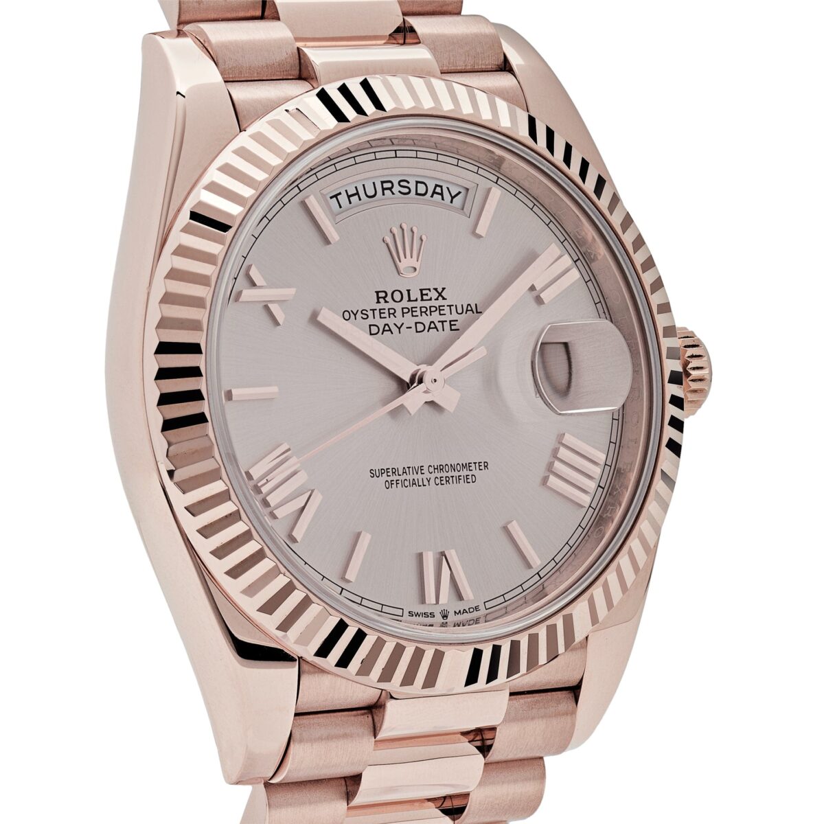 Rolex Day-Date 228235 Rose Gold Sundust Roman Dial (2023) - Image 5