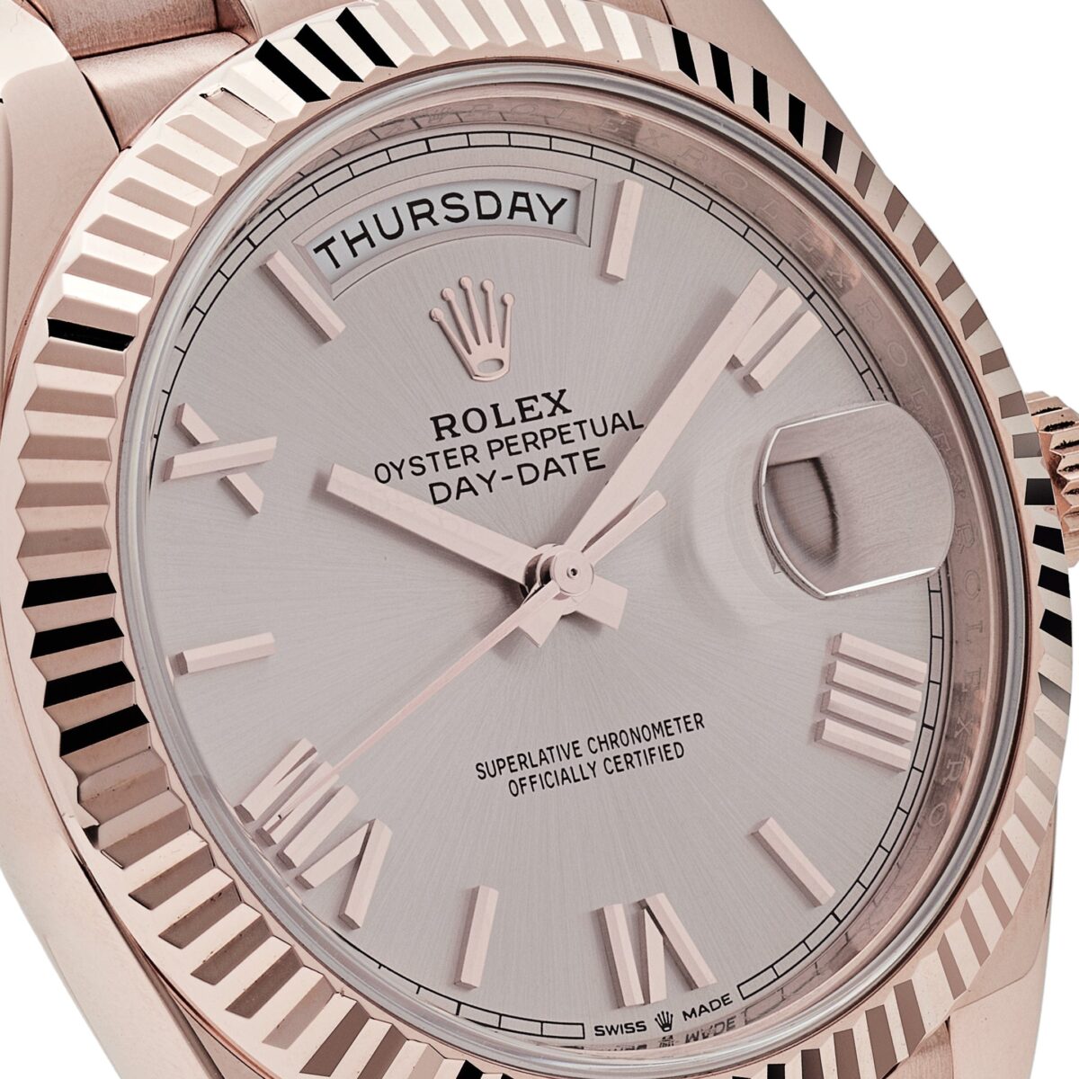 Rolex Day-Date 228235 Rose Gold Sundust Roman Dial (2023) - Image 4