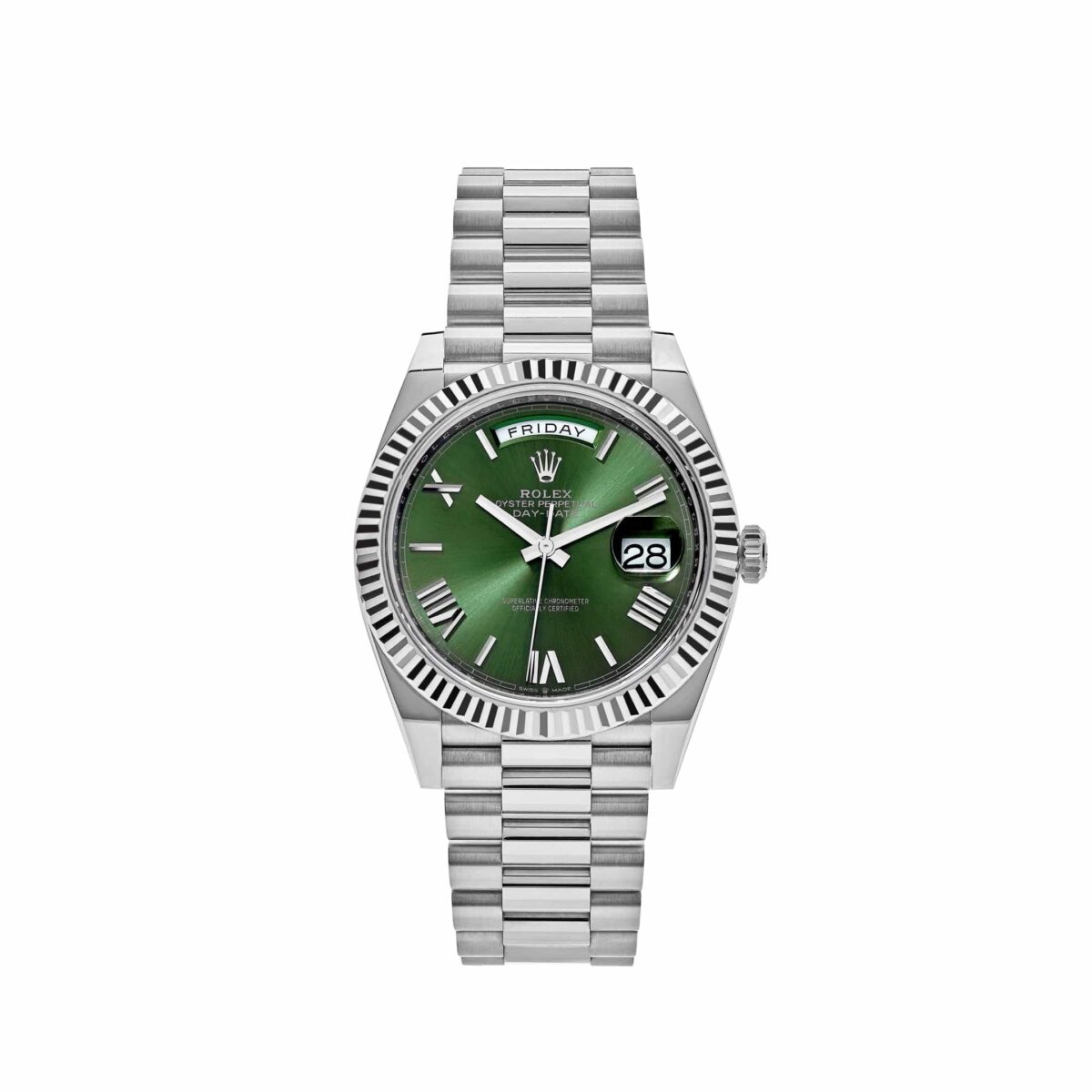 Rolex Day-Date 228239 White Gold Olive Dial (2023)