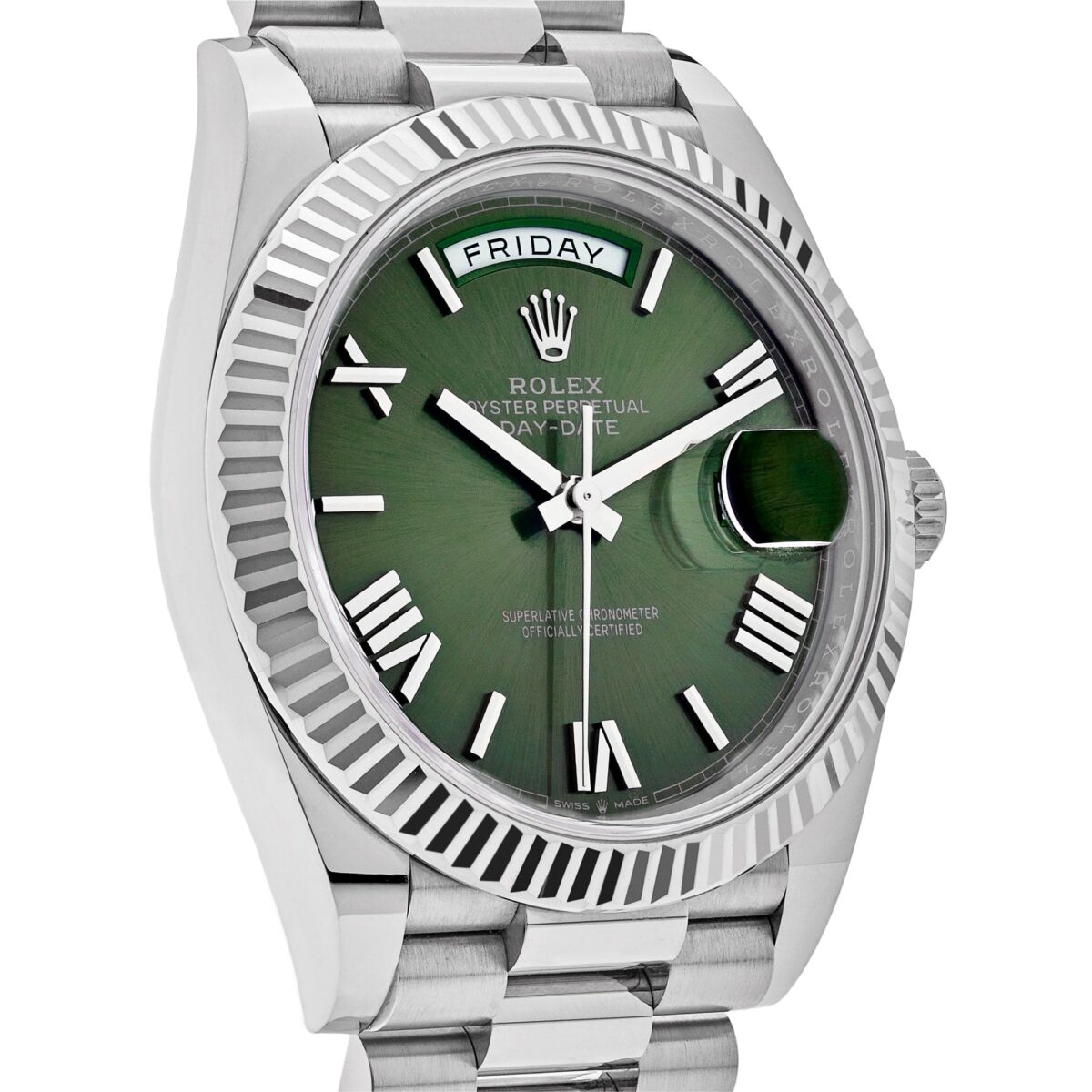 Rolex Day-Date 228239 White Gold Olive Dial (2023) - Image 4