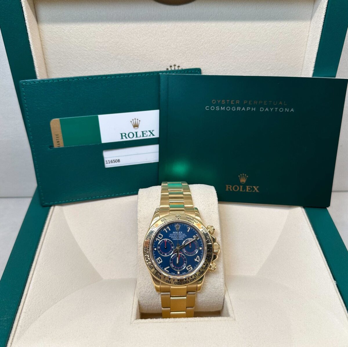 Rolex Daytona 116508 Yellow Gold Blue Racing Arabic Dial - Image 11