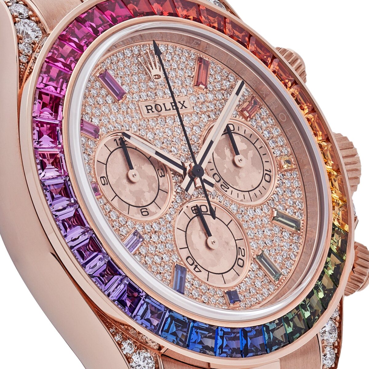 Rolex Daytona 116595RBOW 'Rainbow' Rose Gold Pave Diamond Dial Sapphire Bezel (2022) - Image 5