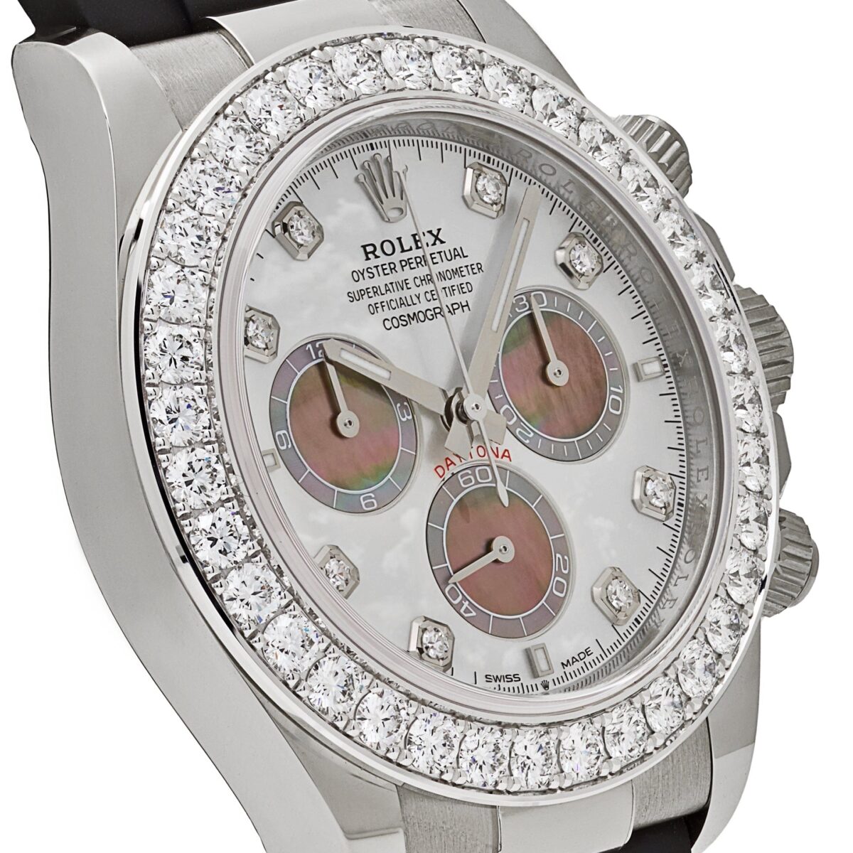 Rolex Daytona 126589RBR White Gold Diamond Mother of Pearl Dial Diamond Bezel - Image 5