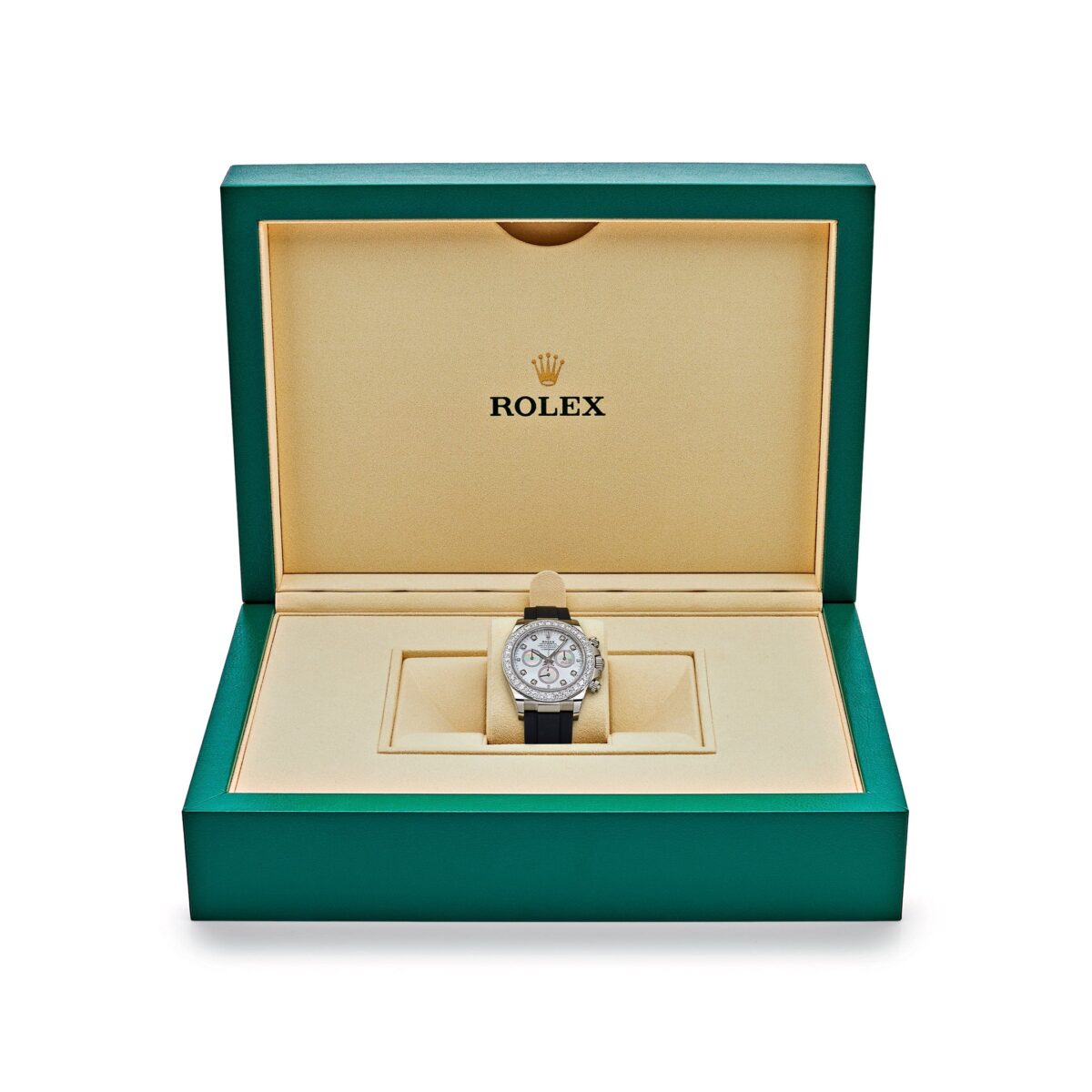 Rolex Daytona 126589RBR White Gold Diamond Mother of Pearl Dial Diamond Bezel - Image 7