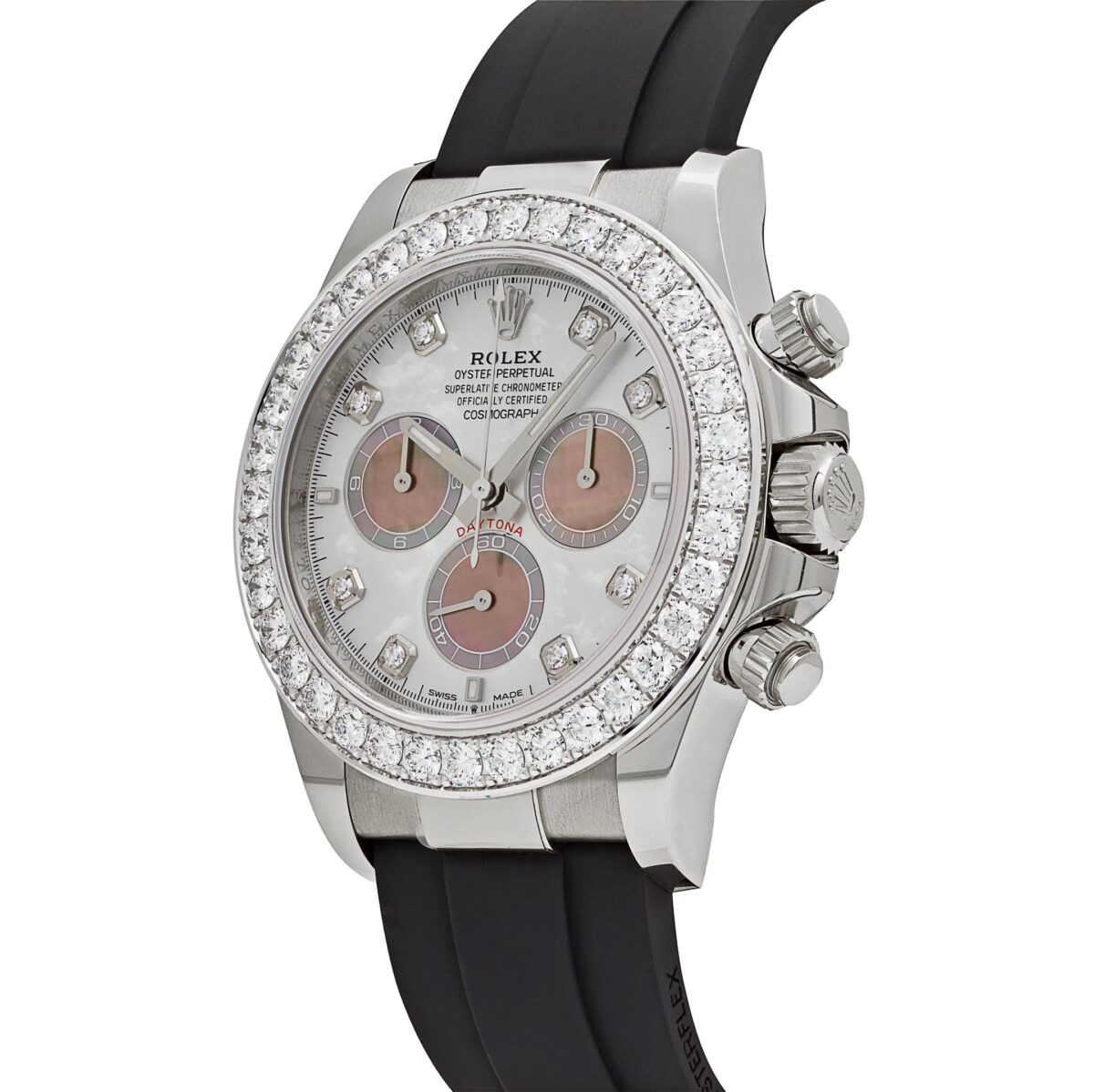 Rolex Daytona 126589RBR White Gold Diamond Mother of Pearl Dial Diamond Bezel - Image 3