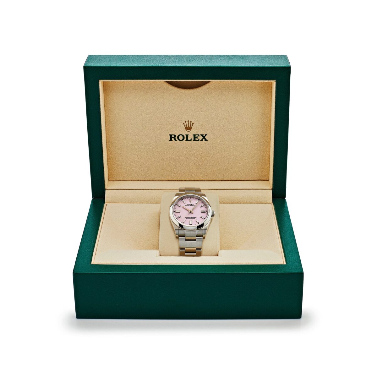 Rolex Oyster Perpetual 126000 Stainless Steel Candy Pink Dial (2024) - Image 7