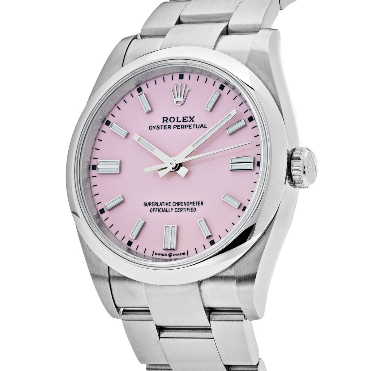 Rolex Oyster Perpetual 126000 Stainless Steel Candy Pink Dial (2024) - Image 4