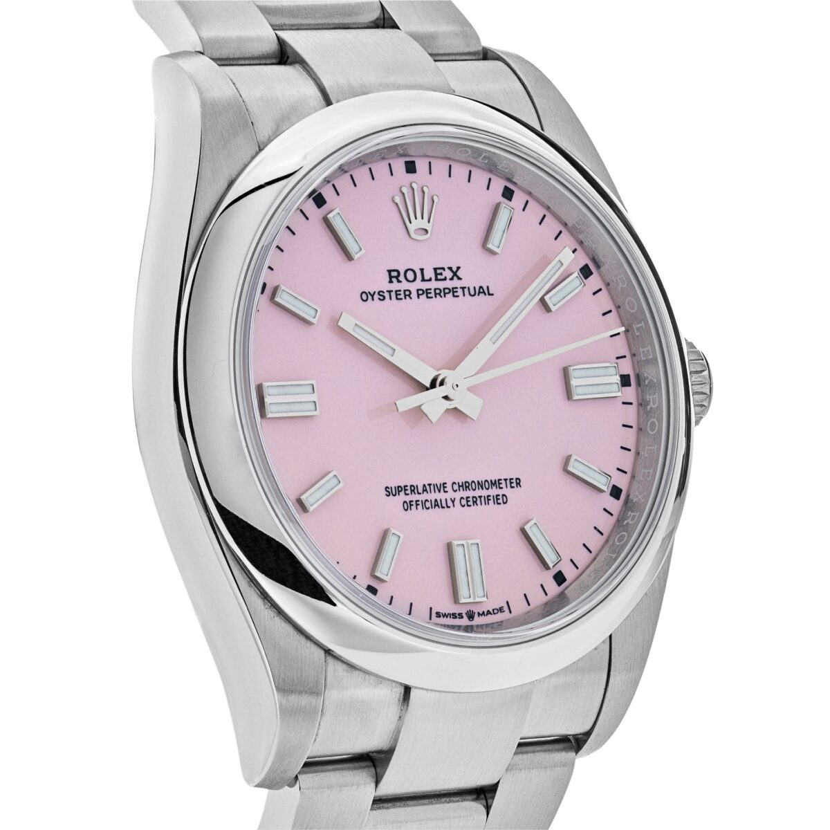 Rolex Oyster Perpetual 126000 Stainless Steel Candy Pink Dial (2024) - Image 5