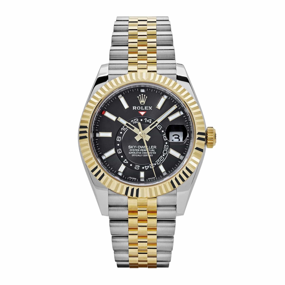 Rolex Sky-Dweller 336933 Stainless Steel Yellow Gold Jubilee Black Dial (2024)