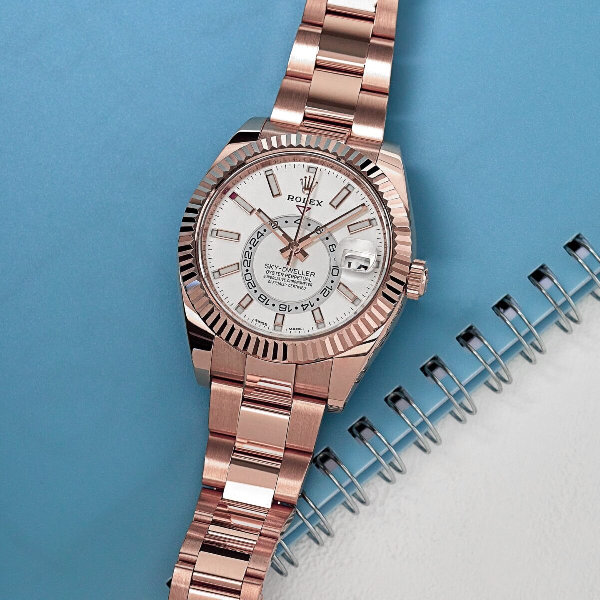 Rolex Sky-Dweller 326935 Rose Gold White Dial (2021) - Image 11