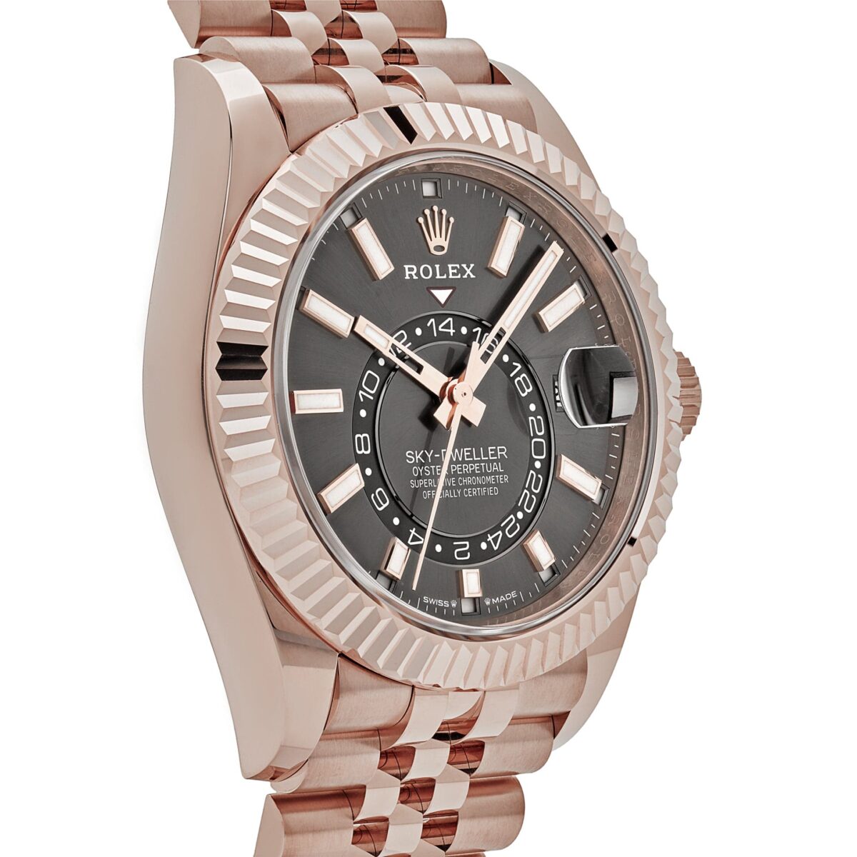 Rolex Sky-Dweller 336935 Everose Gold Slate Dial Jubilee - Image 4