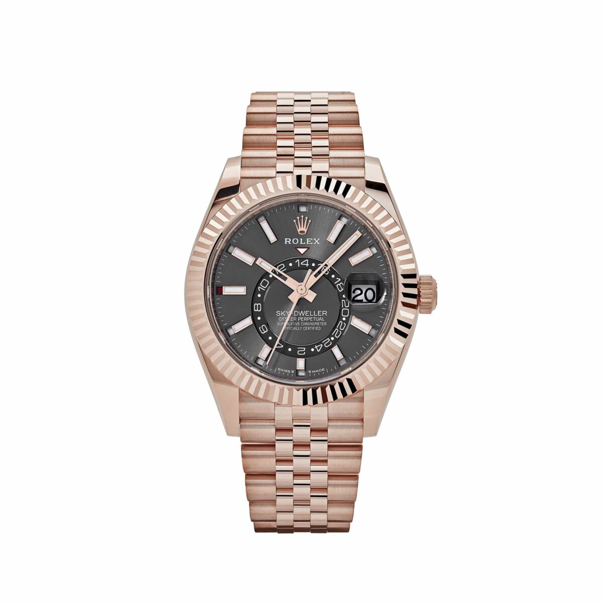 Rolex Sky-Dweller 336935 Everose Gold Slate Dial Jubilee