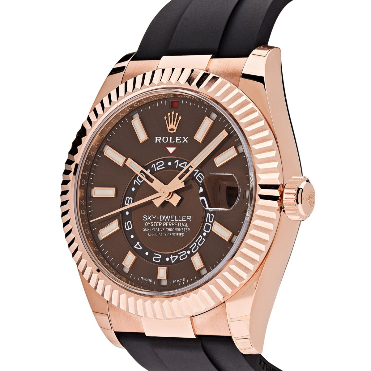 Rolex Sky-Dweller 336235 Rose Gold Brown Chocolate Dial Oysterflex - Image 2