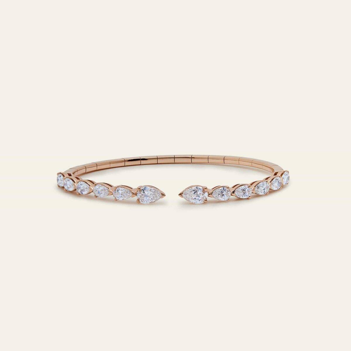 Rose Gold Diamond Cuff Bracelet