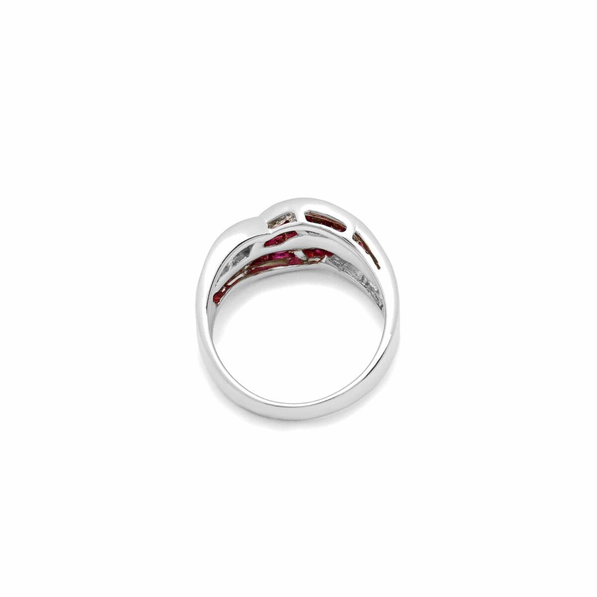 Ruby and Diamond Knot Ring - Image 4